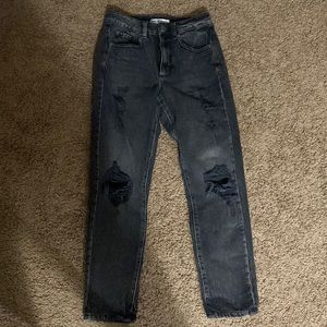 Garage ripped mom jeans